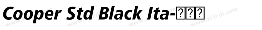 Cooper Std Black Ita字体转换 Cooper Std Black Ita字体转换